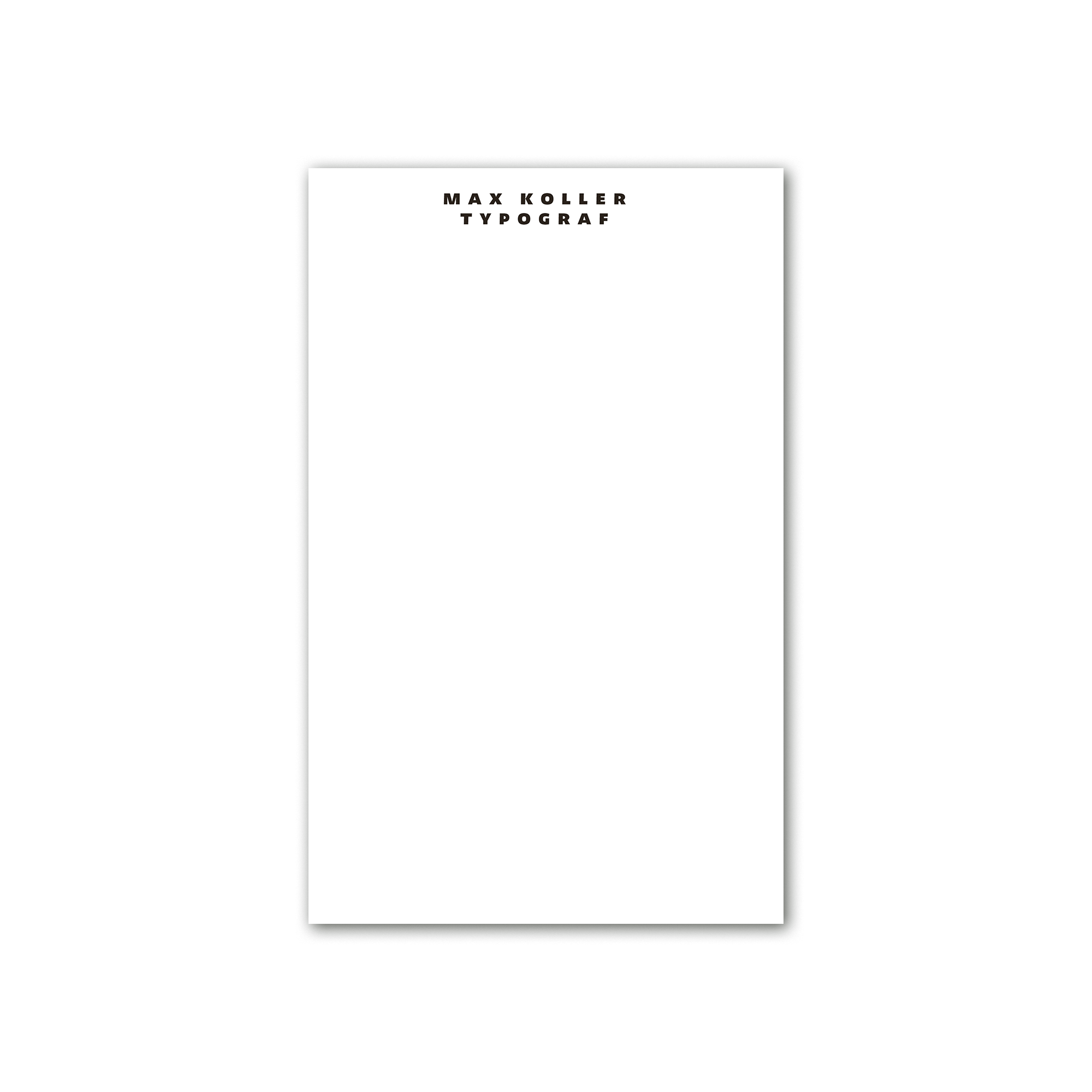 Max Koller – Typograf