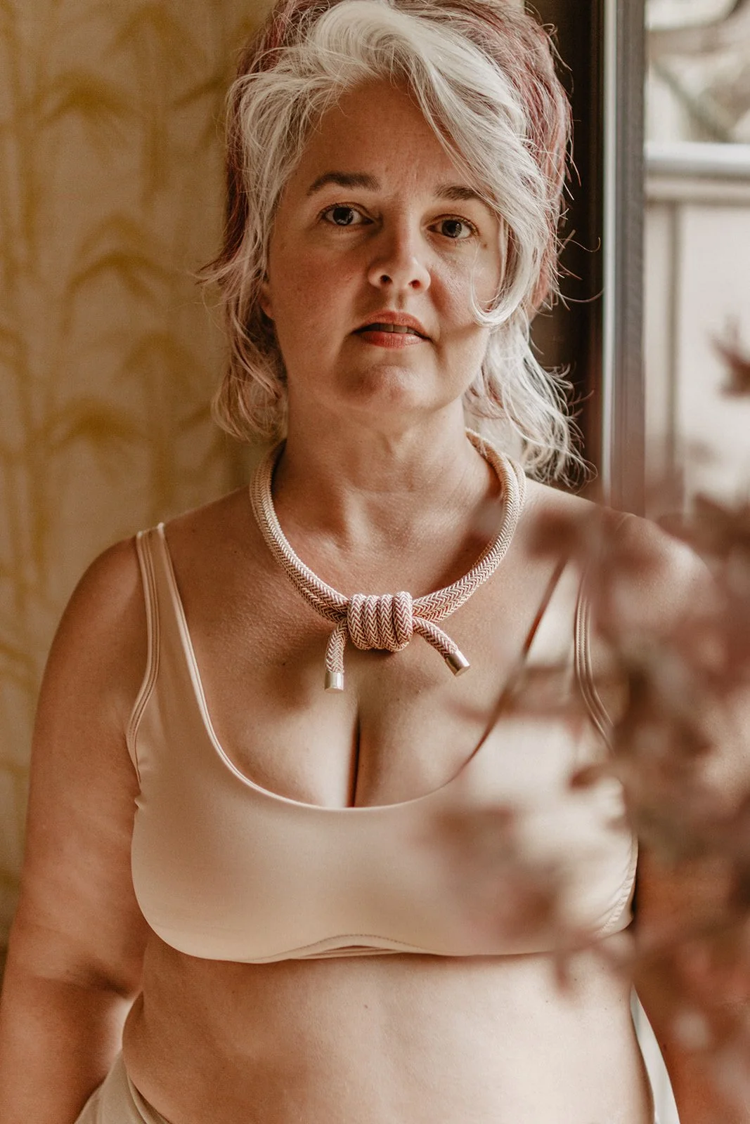 Repurposed curtain rope, 2019  
Amy by Rio Chantel 