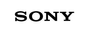 Sony logo with black text on a white background.