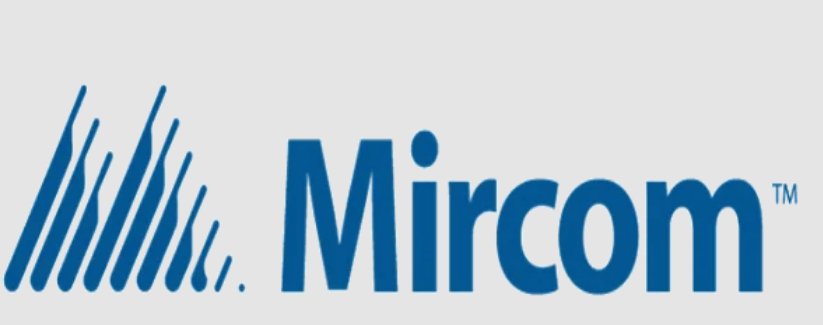 Mircom logo with blue stylized lines and the word 'Mircom' in blue text.