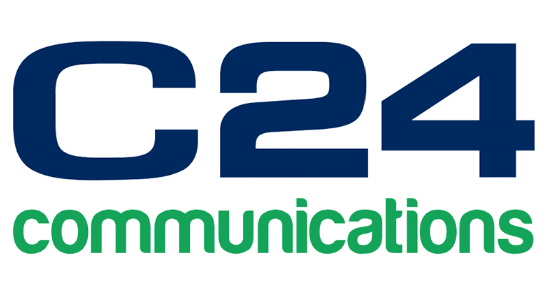C24 Communications logo with large blue 'C24' and green 'communications' text.
