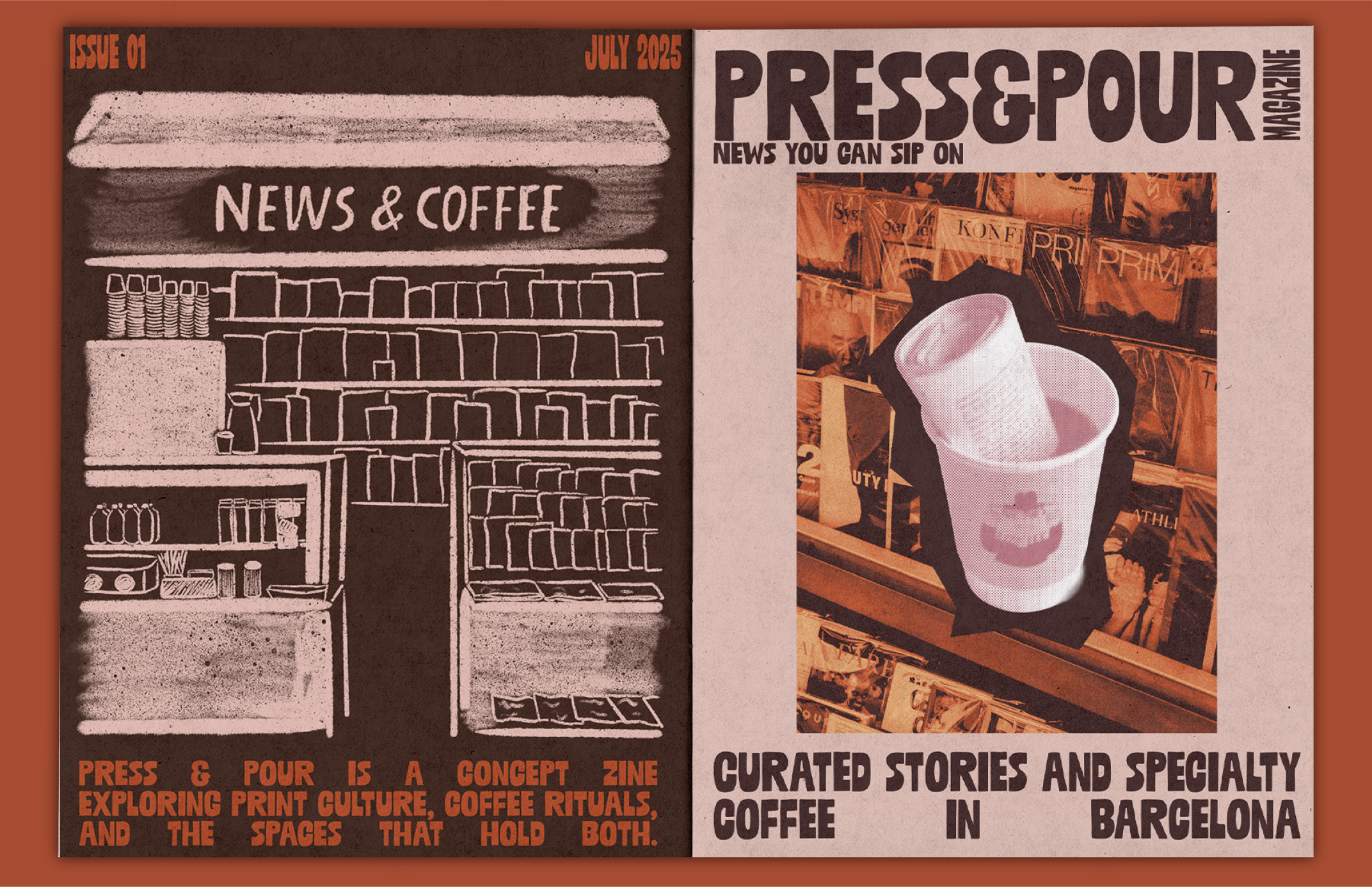 Sip & Read — A Fictional Concept for News&Coffee