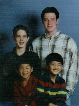 Randy and his 3 little brothers: Wesley, Jimmy, and Kevin.
