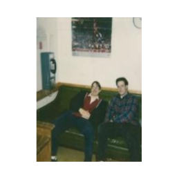 Randy (on the right) at OBI, with his friend, Wayne