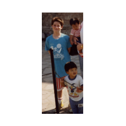 Randy as a kid, with his two adopted brothers, Jimmy and Kevin.