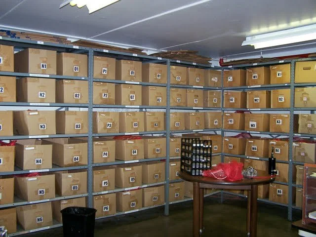 This is the property storage room. The boxes you see contain the property of inmates who are are either back in county jail for hearings or on disciplines, as you aren't allowed to keep your everyday items.