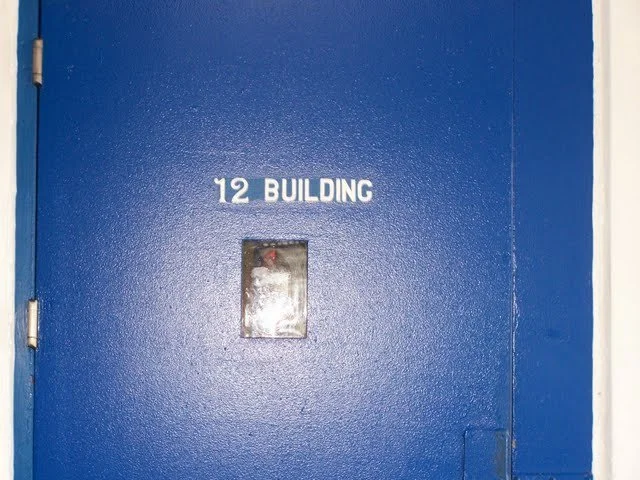 This door is actually green now.