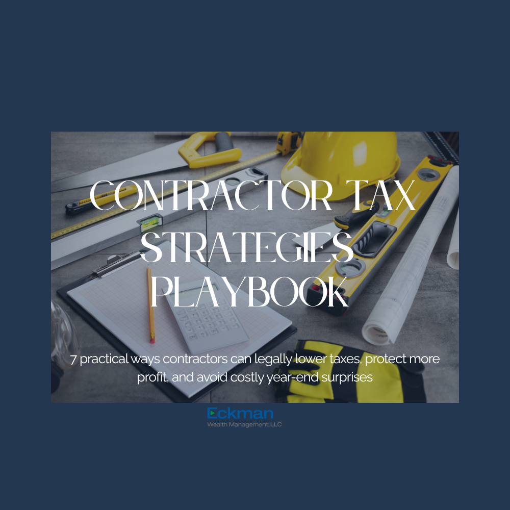 Cover for 'Contractor Tax Strategies Playbook' a financial guide and tool for Contractor Business owners