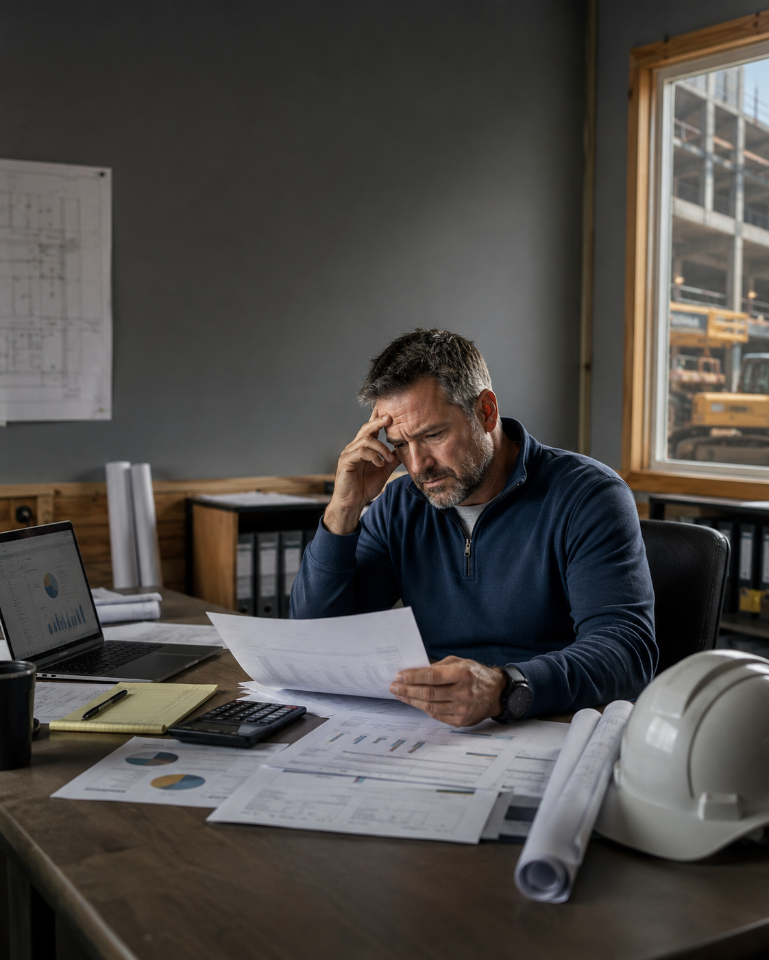 Construction business owner worried about finances