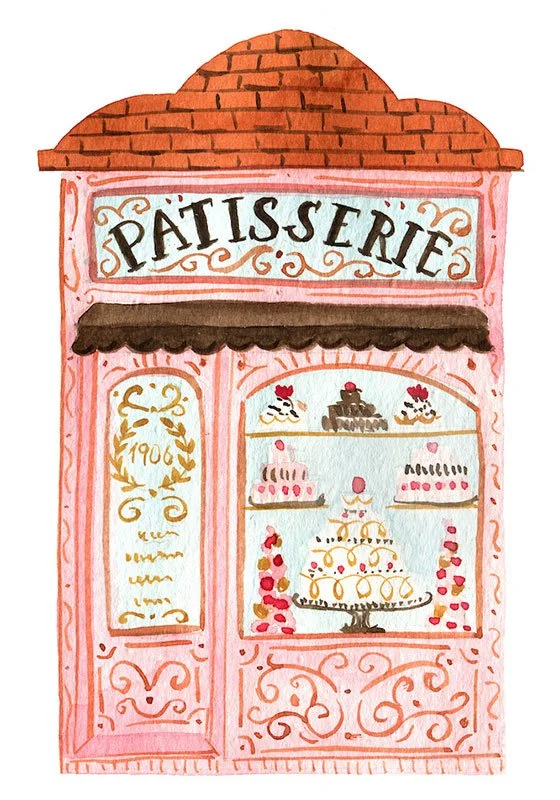 bakery shop front illustration