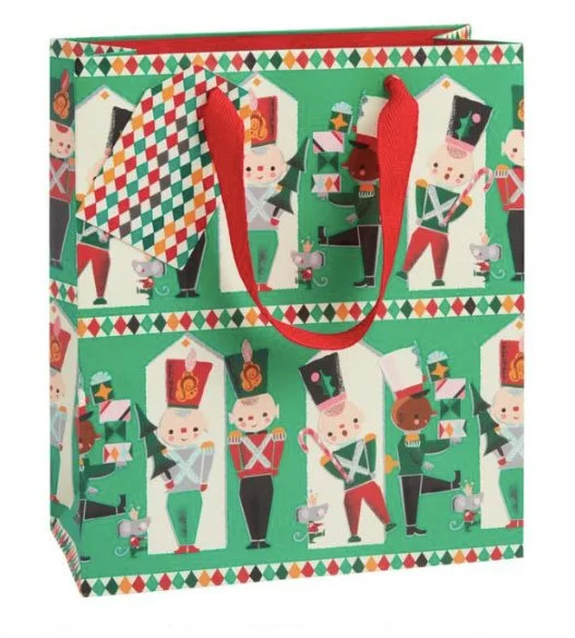 christmas gift bag of nutcrackers
