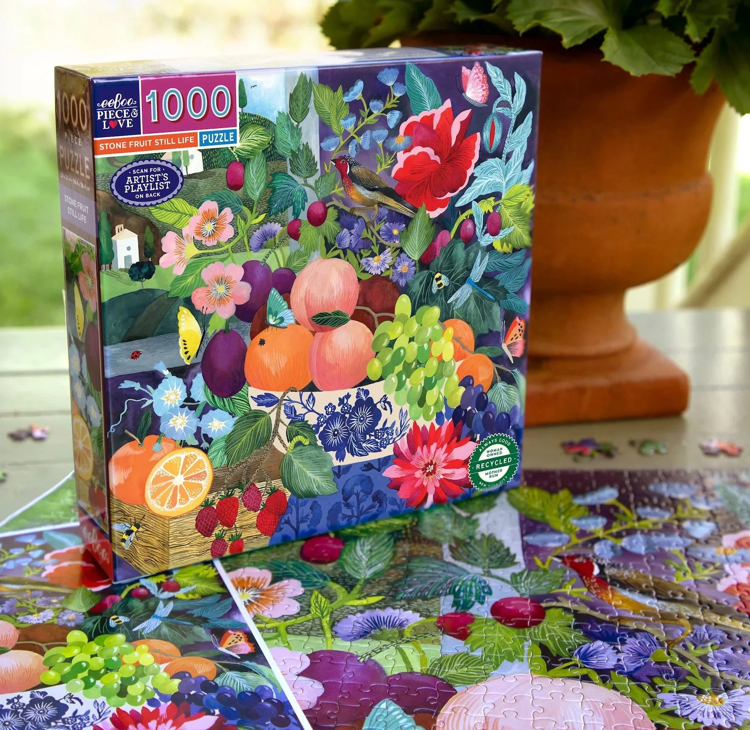Flower & fruit puzzle box & display