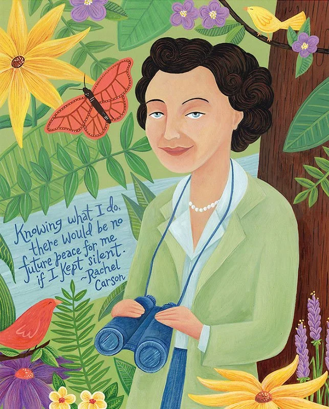 illustrated portrait of Rachel Carson