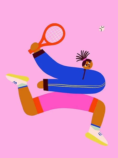 girl playing tennis