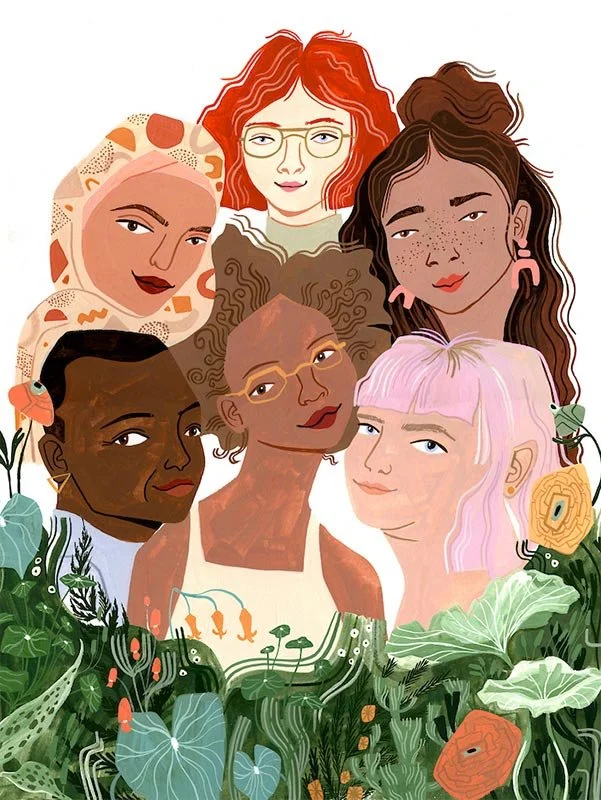 portraits of a diverse group of women