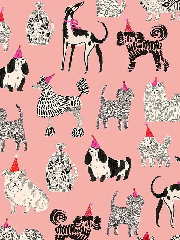 dog birthday repeat pattern