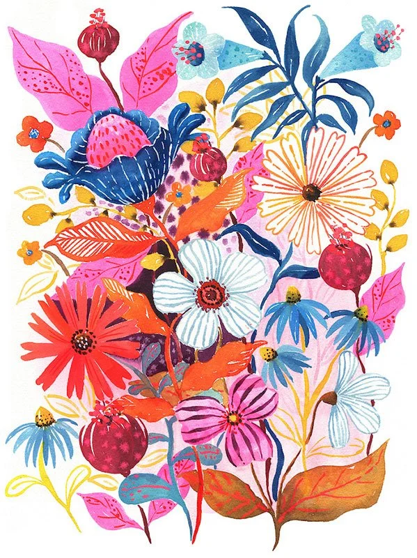 bold and colorful floral arrangement