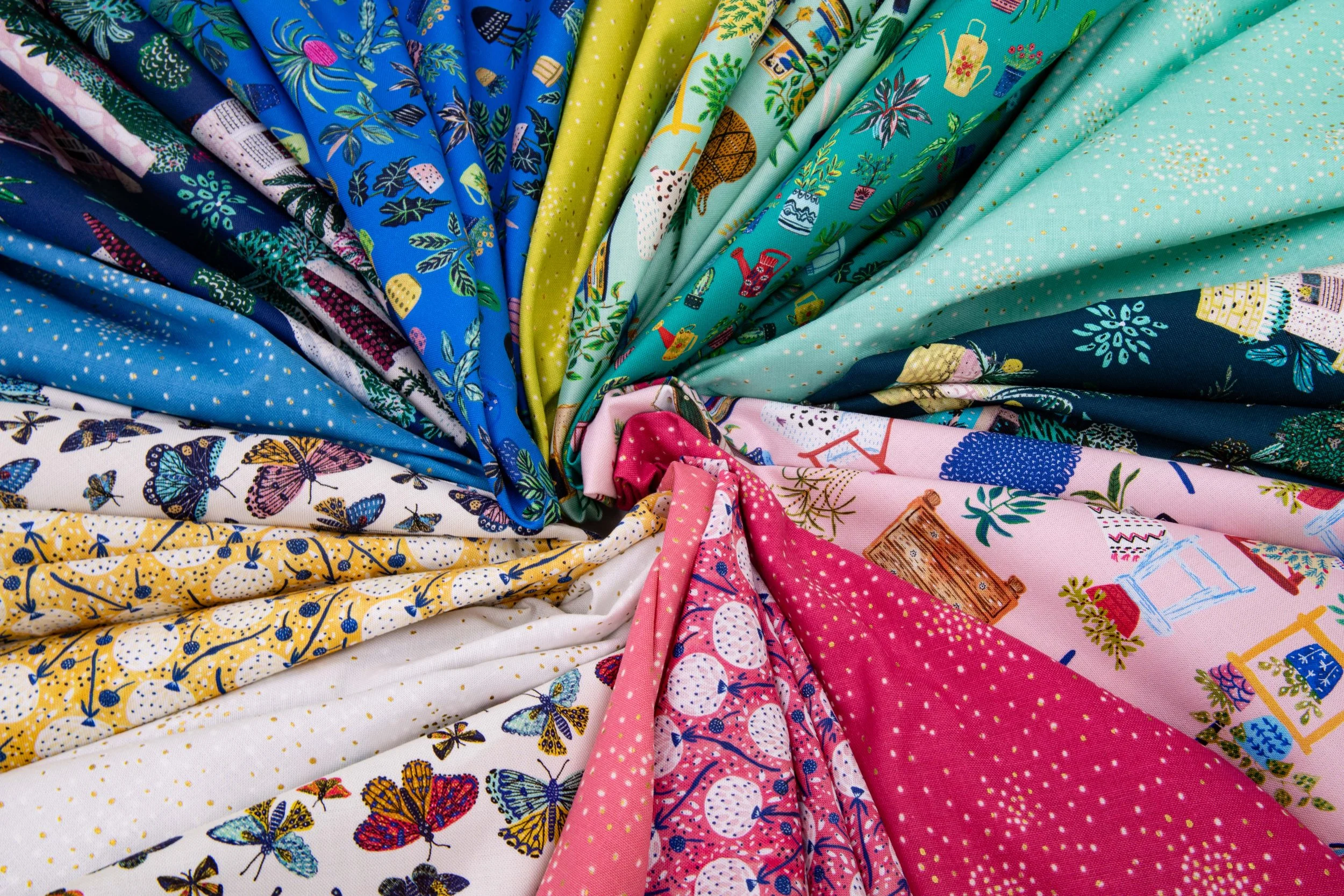 Swirl of colorful fabric