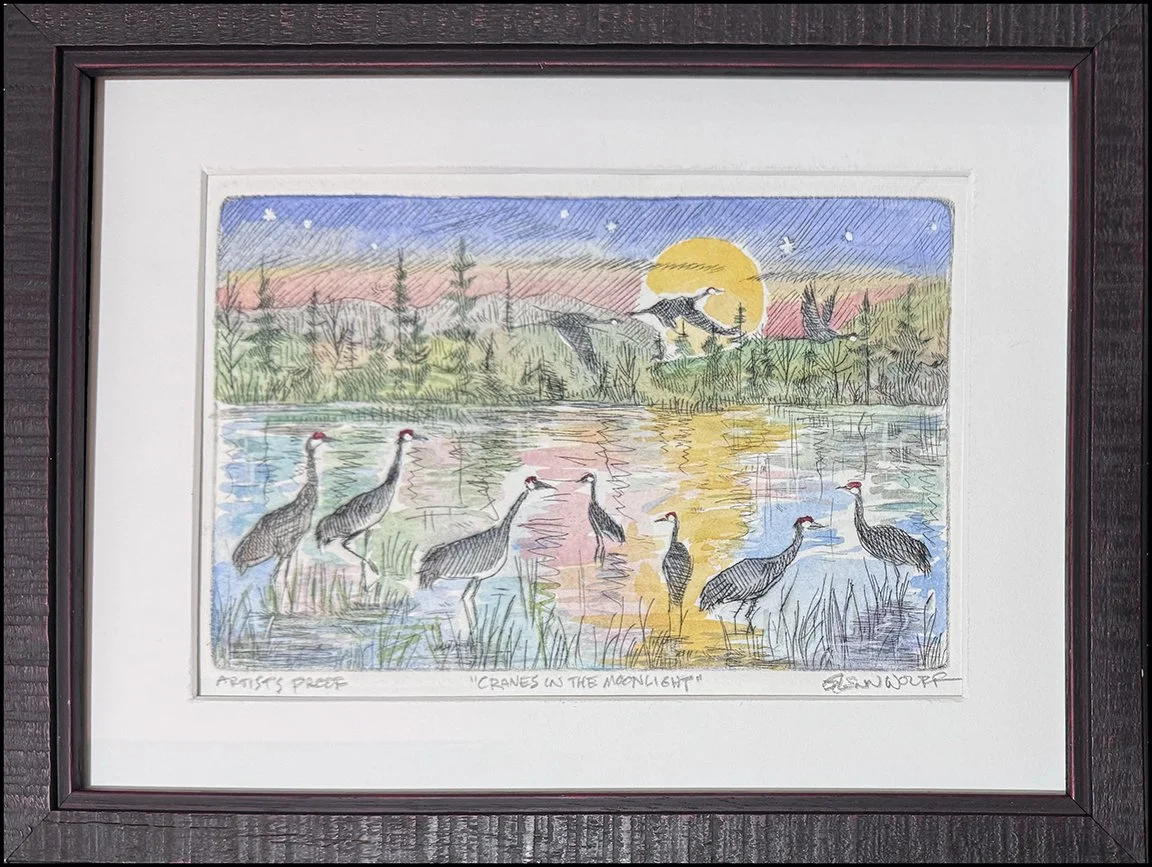 Glenn Wolff, Cranes in the Moonlight