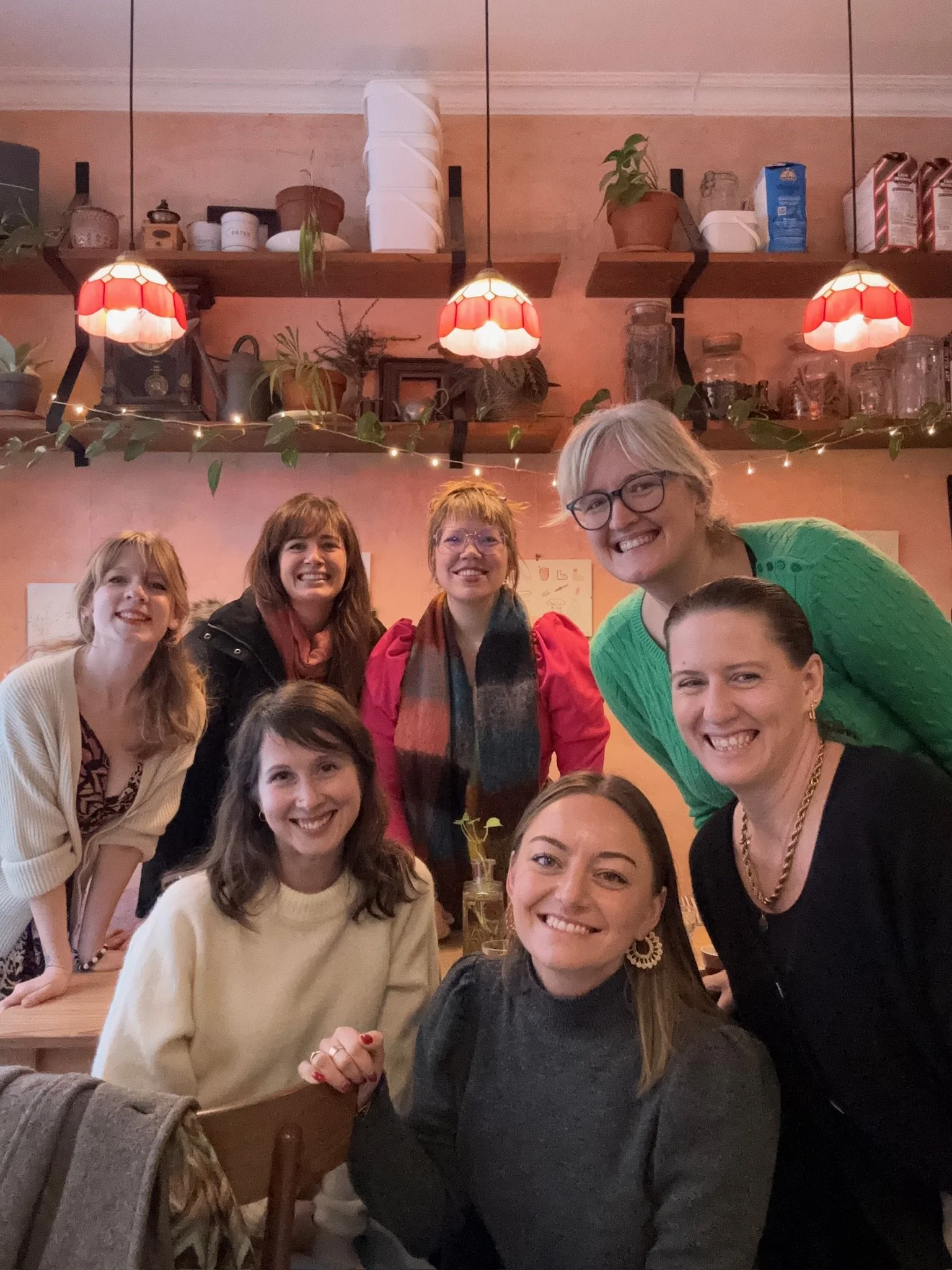 International women entrepreneurs gathering for a Joy Studio community event in Toulouse.