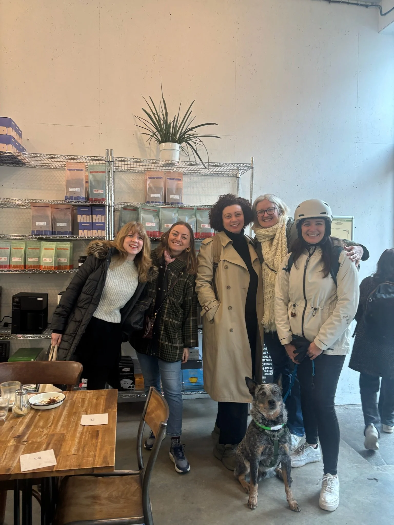 International women entrepreneurs gathering for a Joy Studio community event in Toulouse.