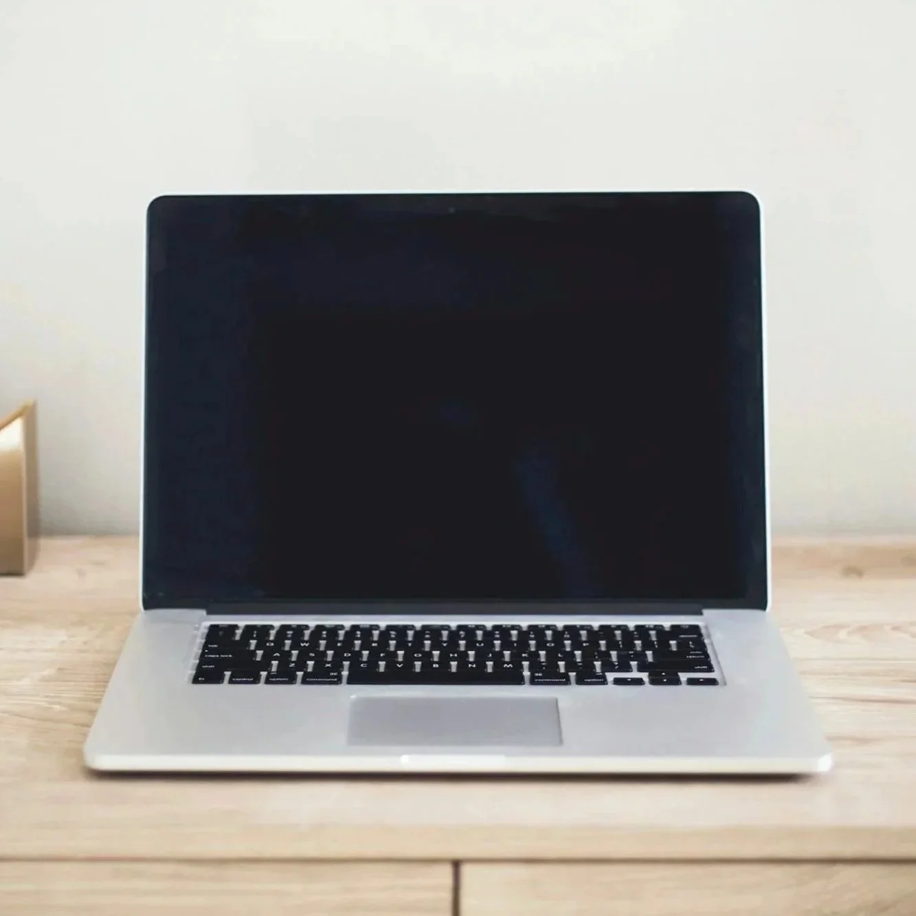 open laptop on a table