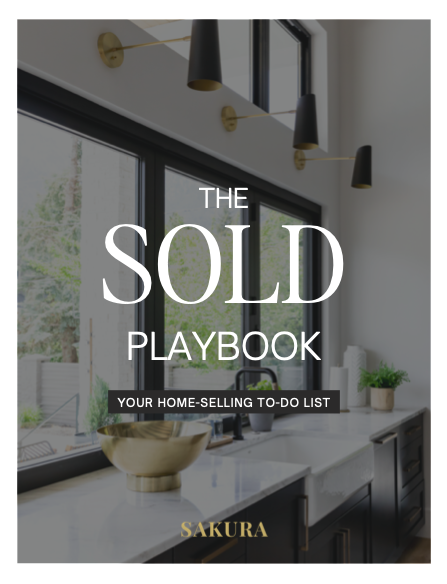 The Sold Playbook guide by Sakura, showcasing estate agent tips for selling and valuation success.
