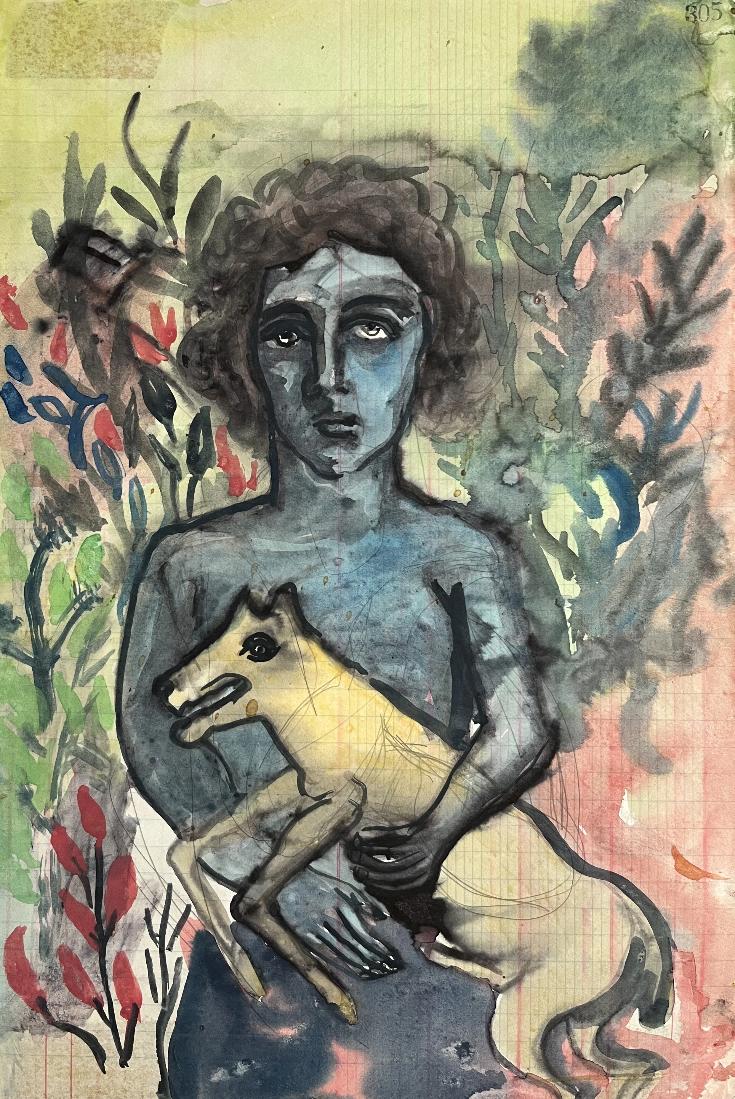 Young Boy with a Dog (1963)
