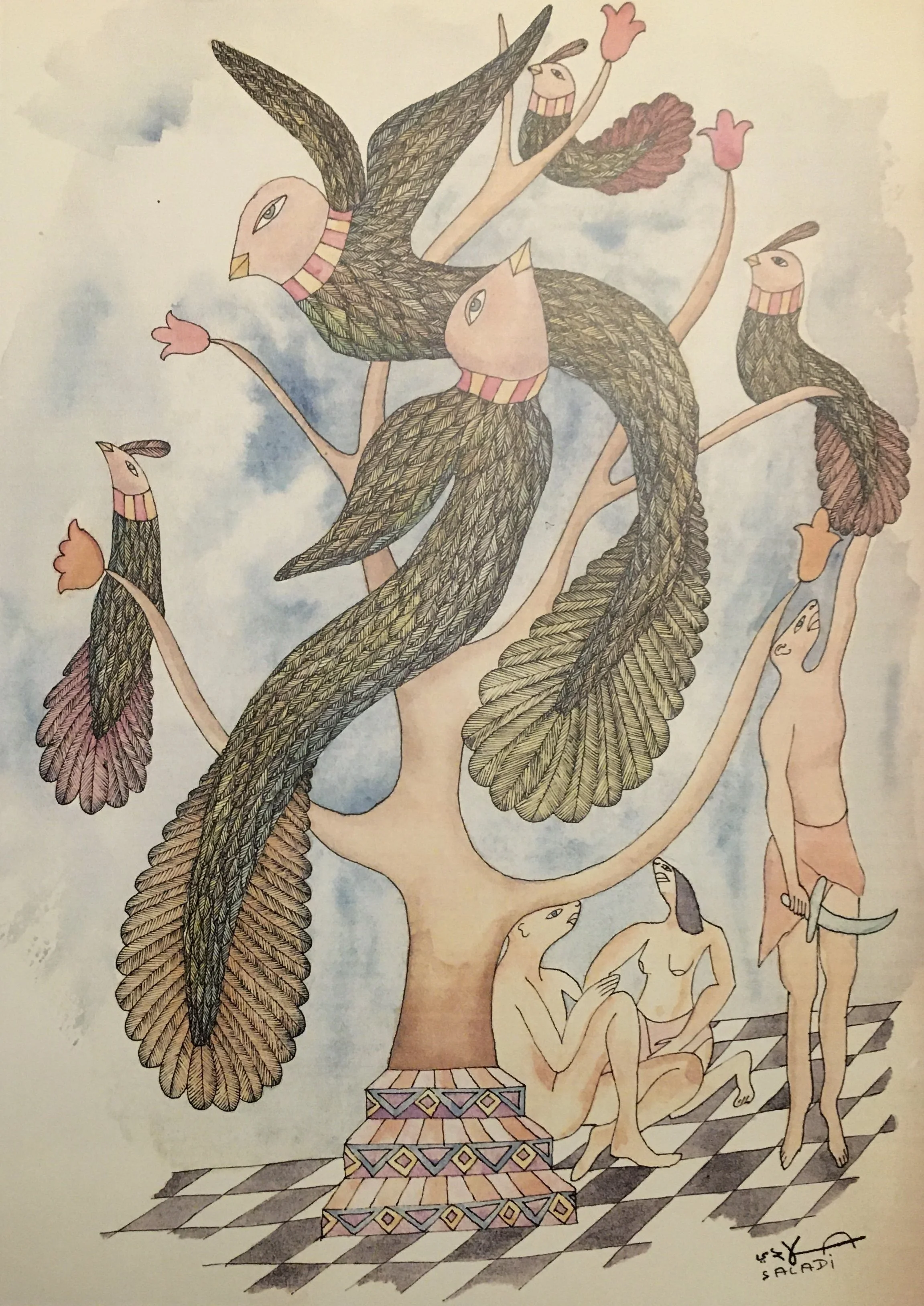 The Tree with Birds (ca.1980)