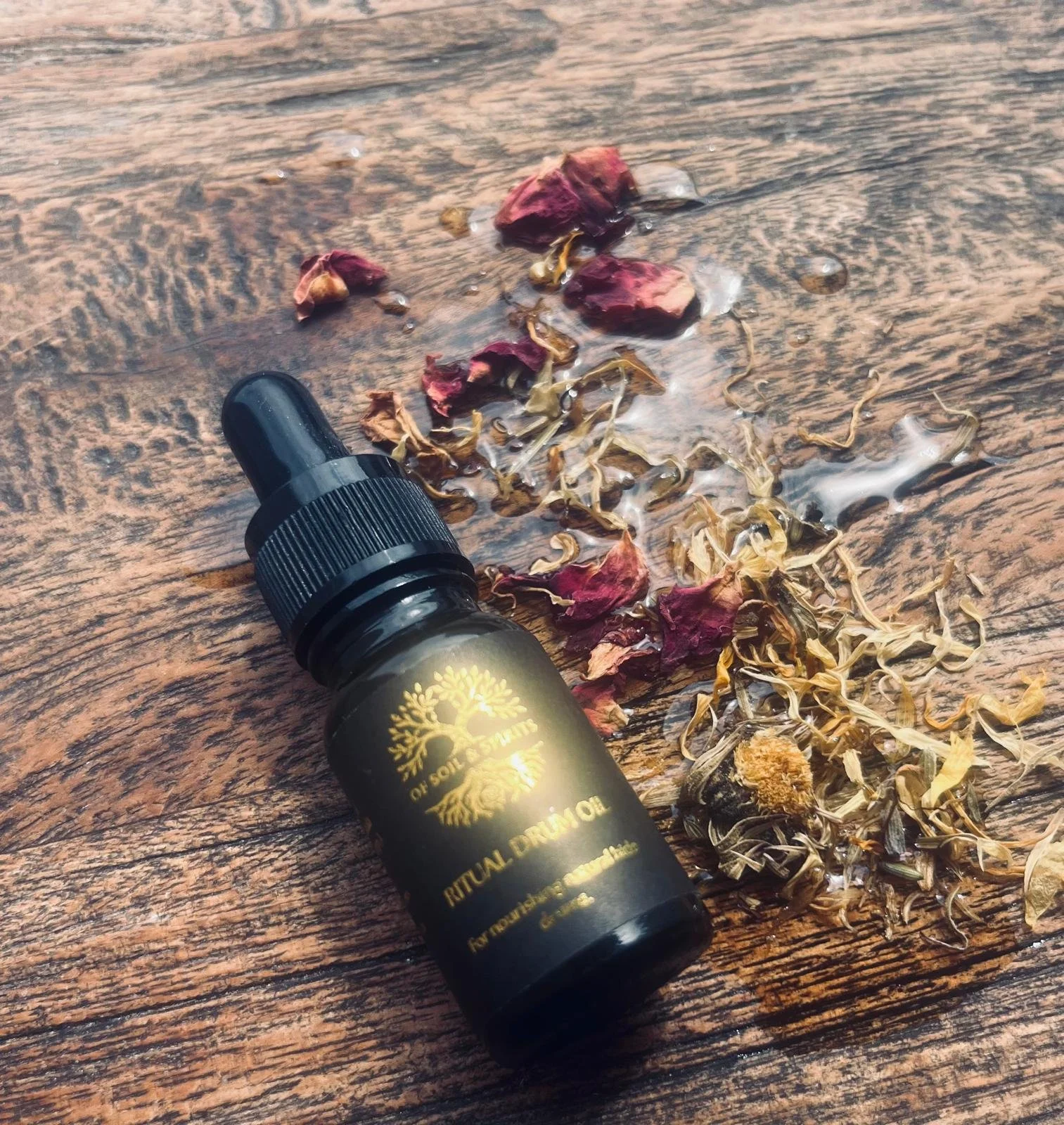 Ritual drum oil