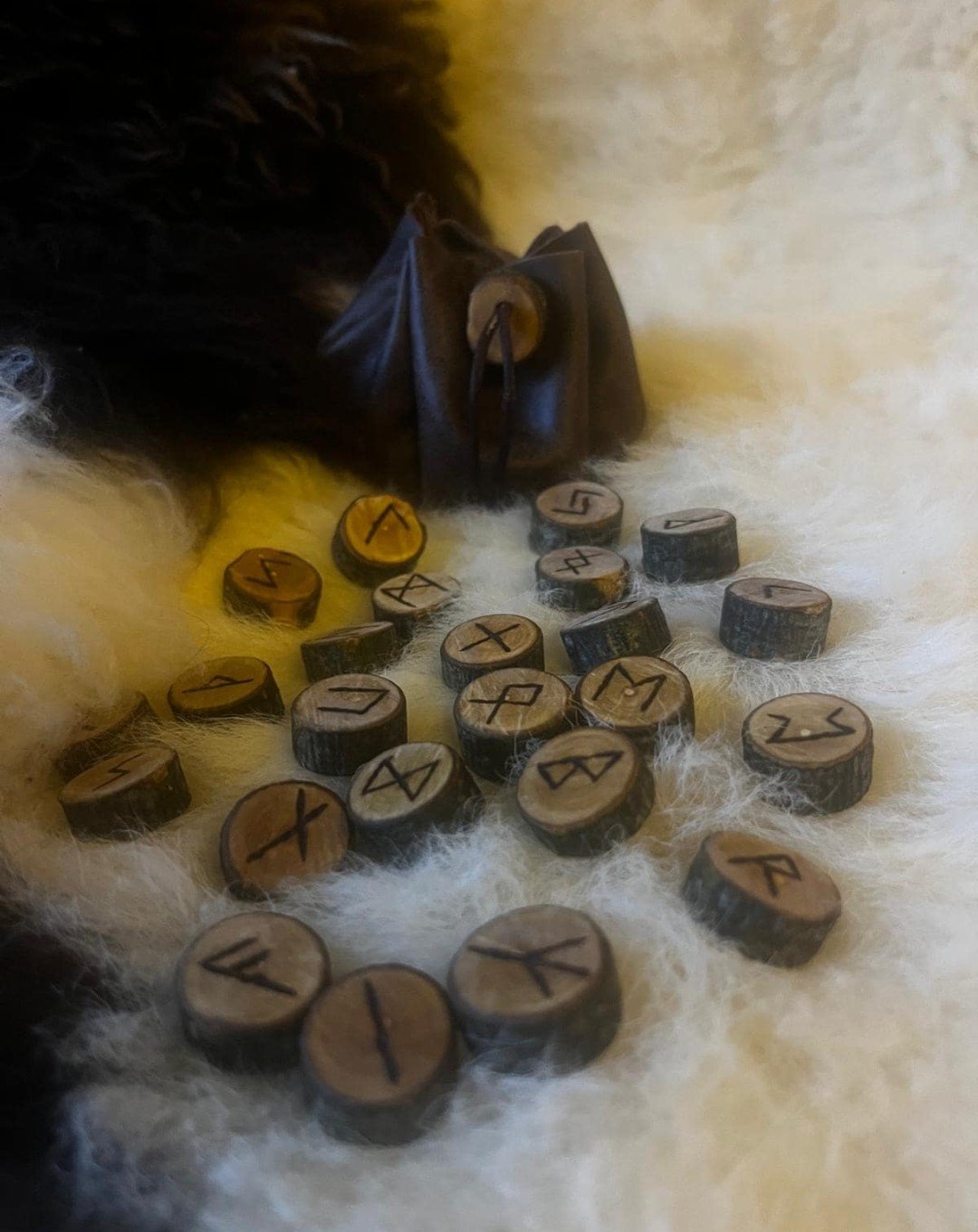 Rowan wood Rune Set