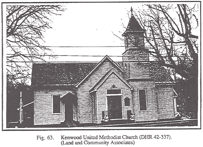 Photo of Kenwood United Methodist Church in the 1960s