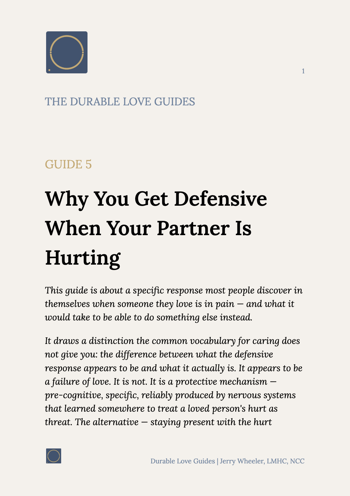Why You Get Defensive When Your Partner Is Hurting — Durable Love Guide 5