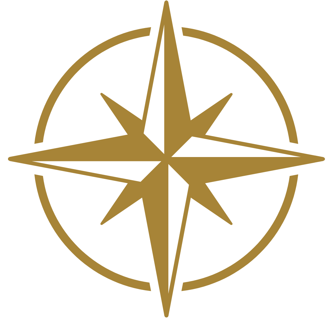 Gold compass icon representing guidance, purpose, direction, and meaningful insight in Craig Sawyer’s speaking events and podcast interviews.