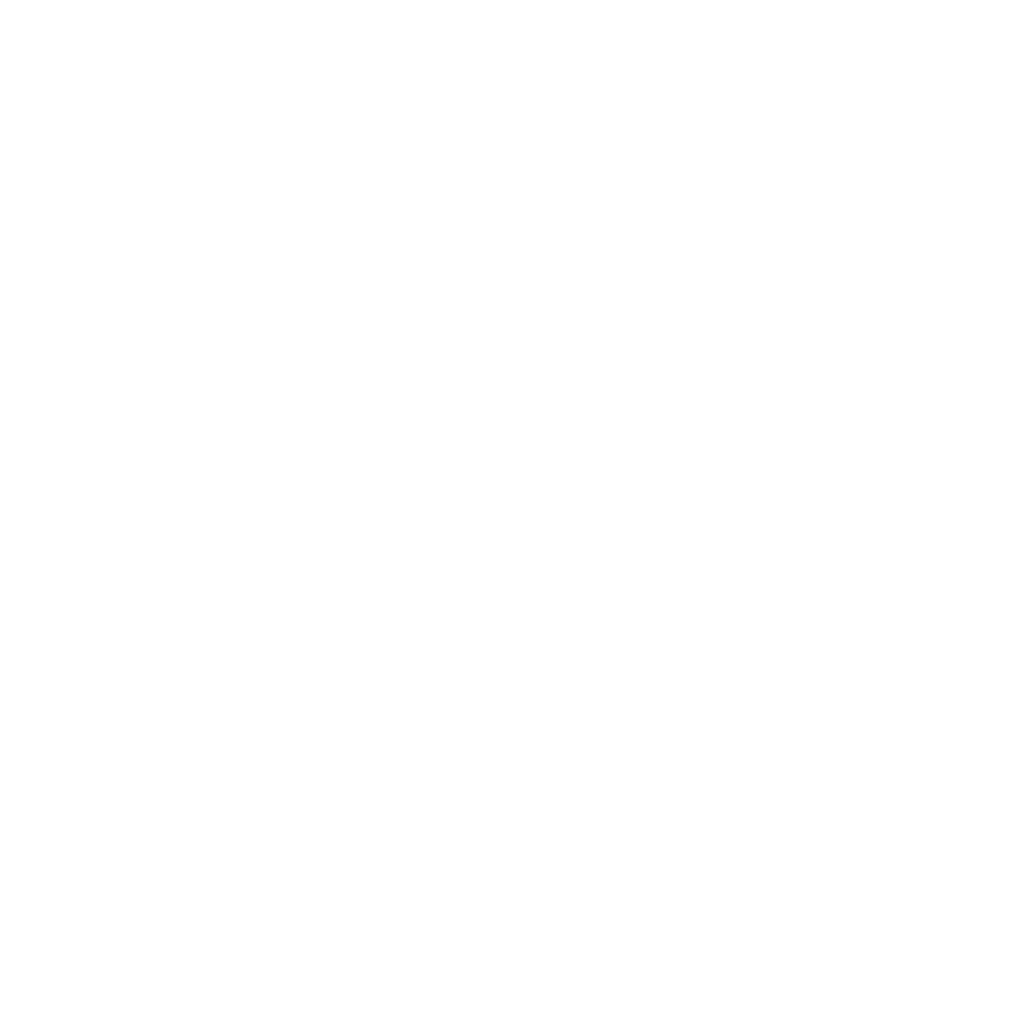 White line drawing of a sprig of flowers on a transparent background.