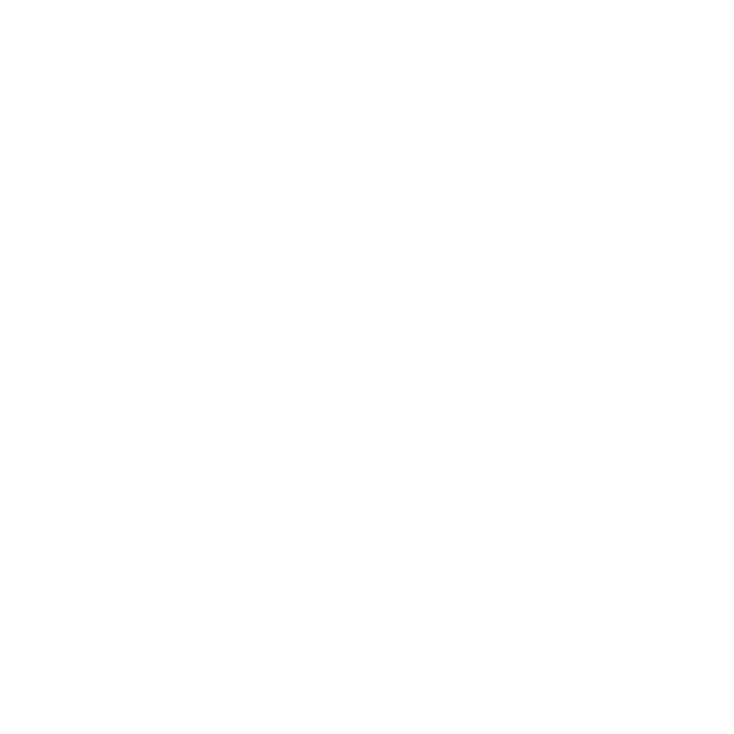 A white line drawing of a flowering plant with leaves and buds on a black background.