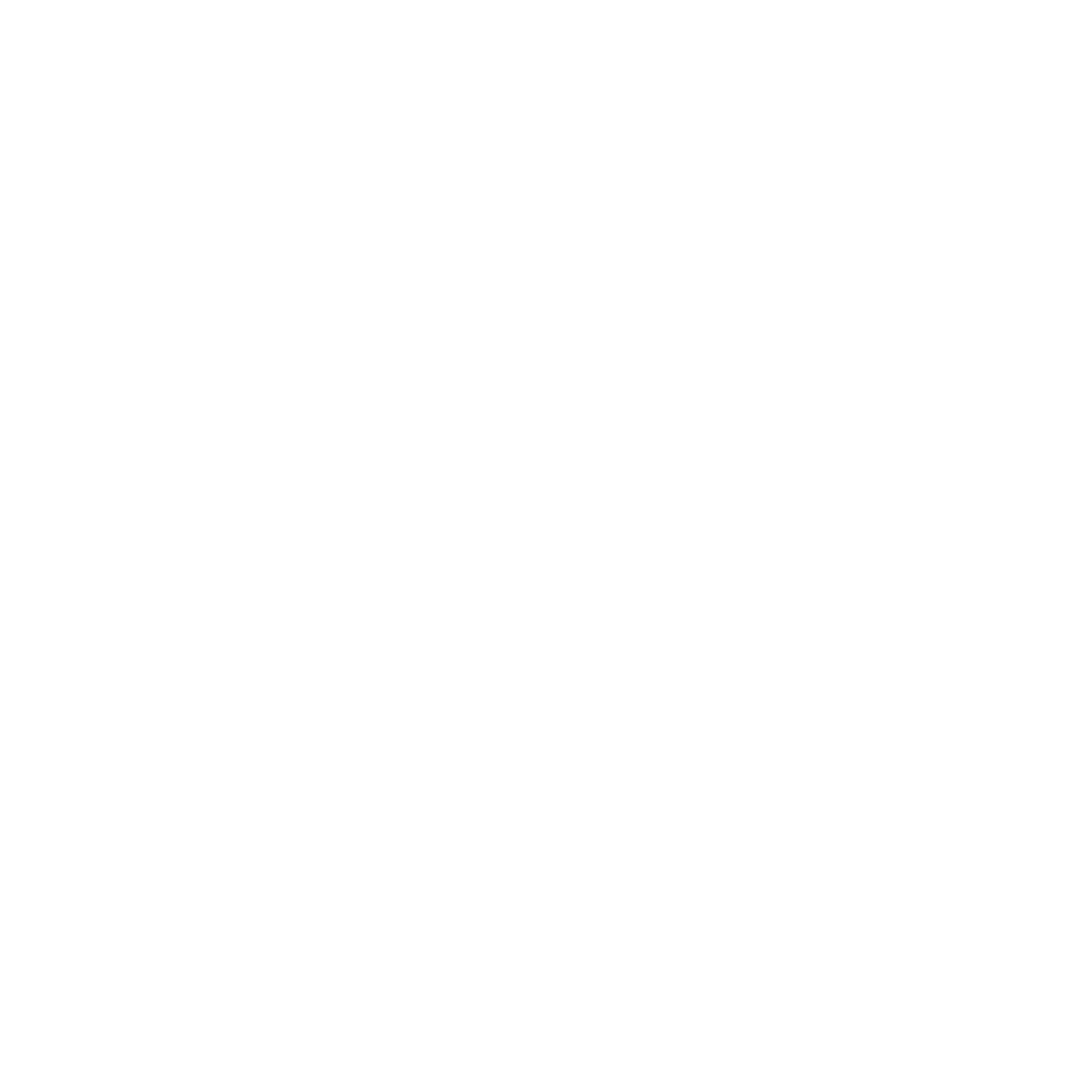 White line drawing of flowering plant with leaves and blooms on a black background.