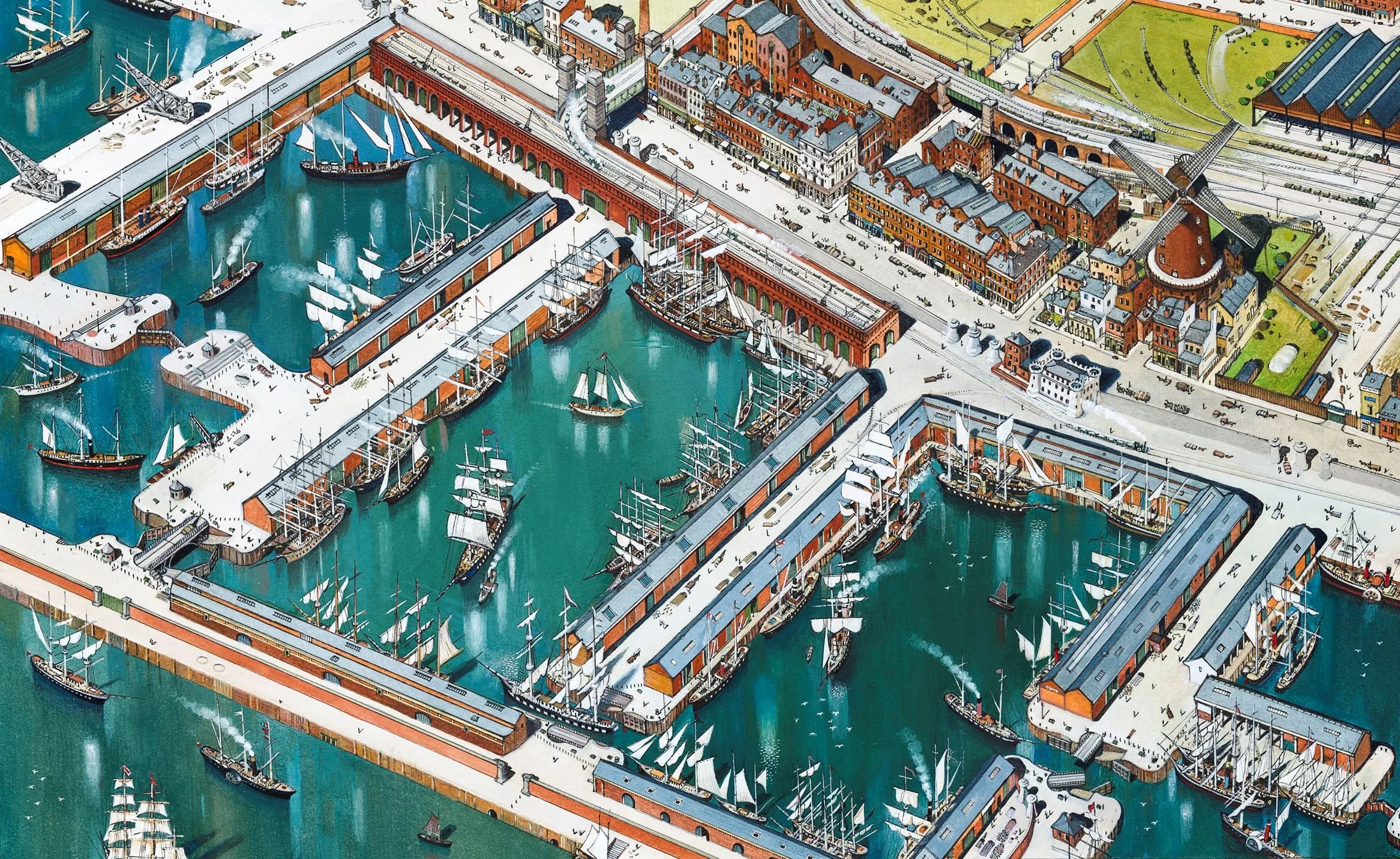 Liverpool; Bramley Moore Dock in the 1860s. 