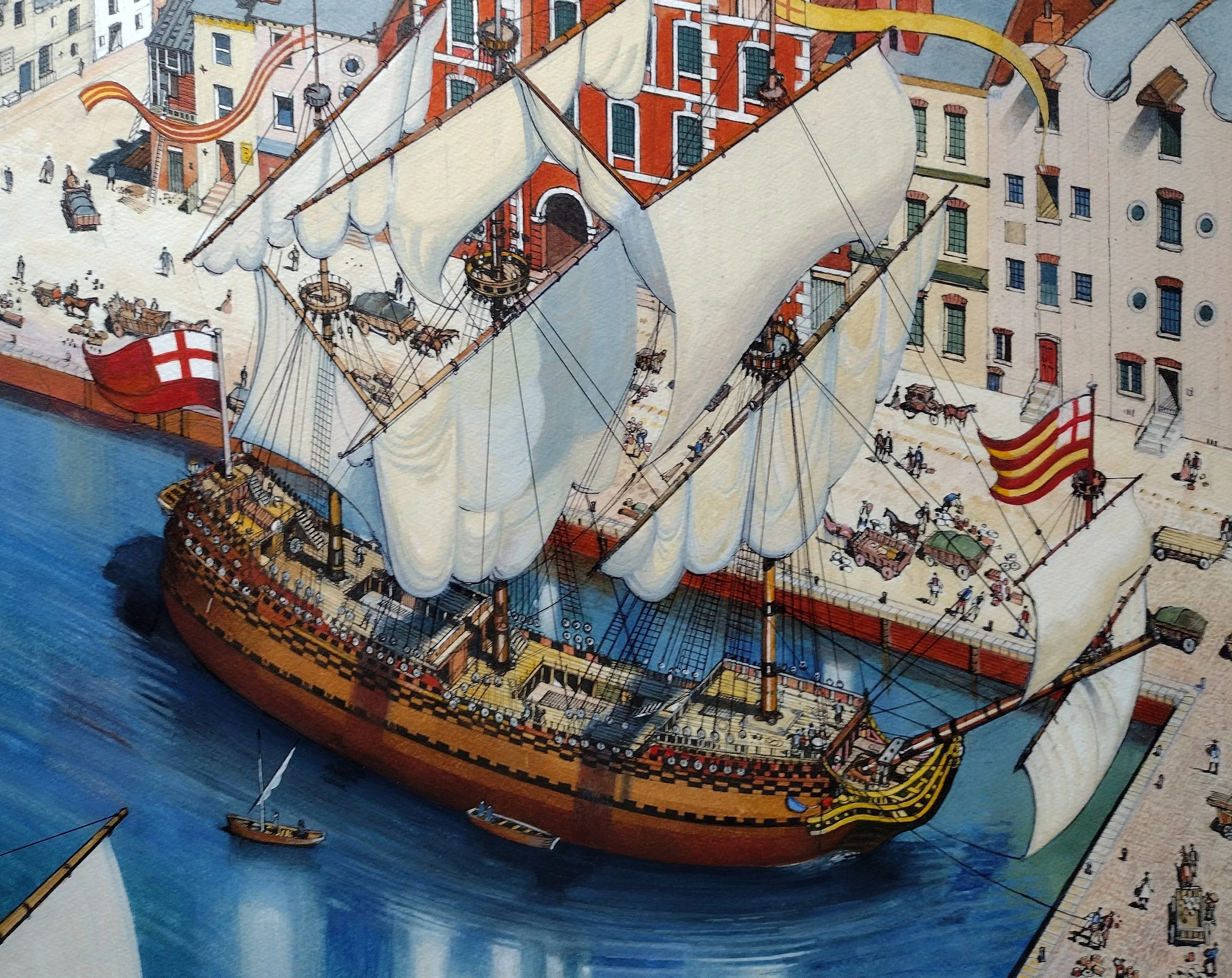 The Mulberry; first ship in the Old Dock