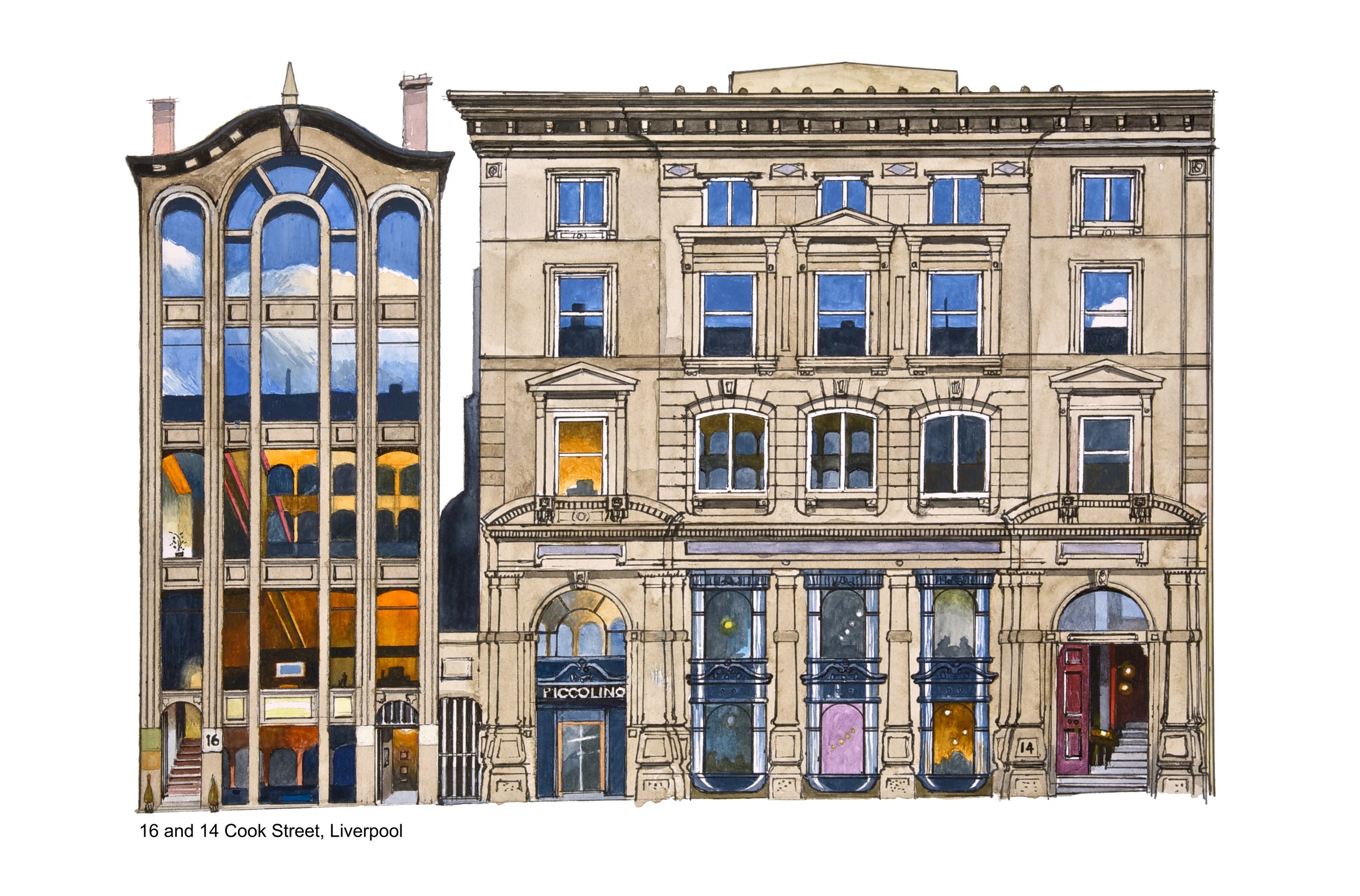 16 and 14 Cook Street Liverpool (No. 16, Peter Ellis)