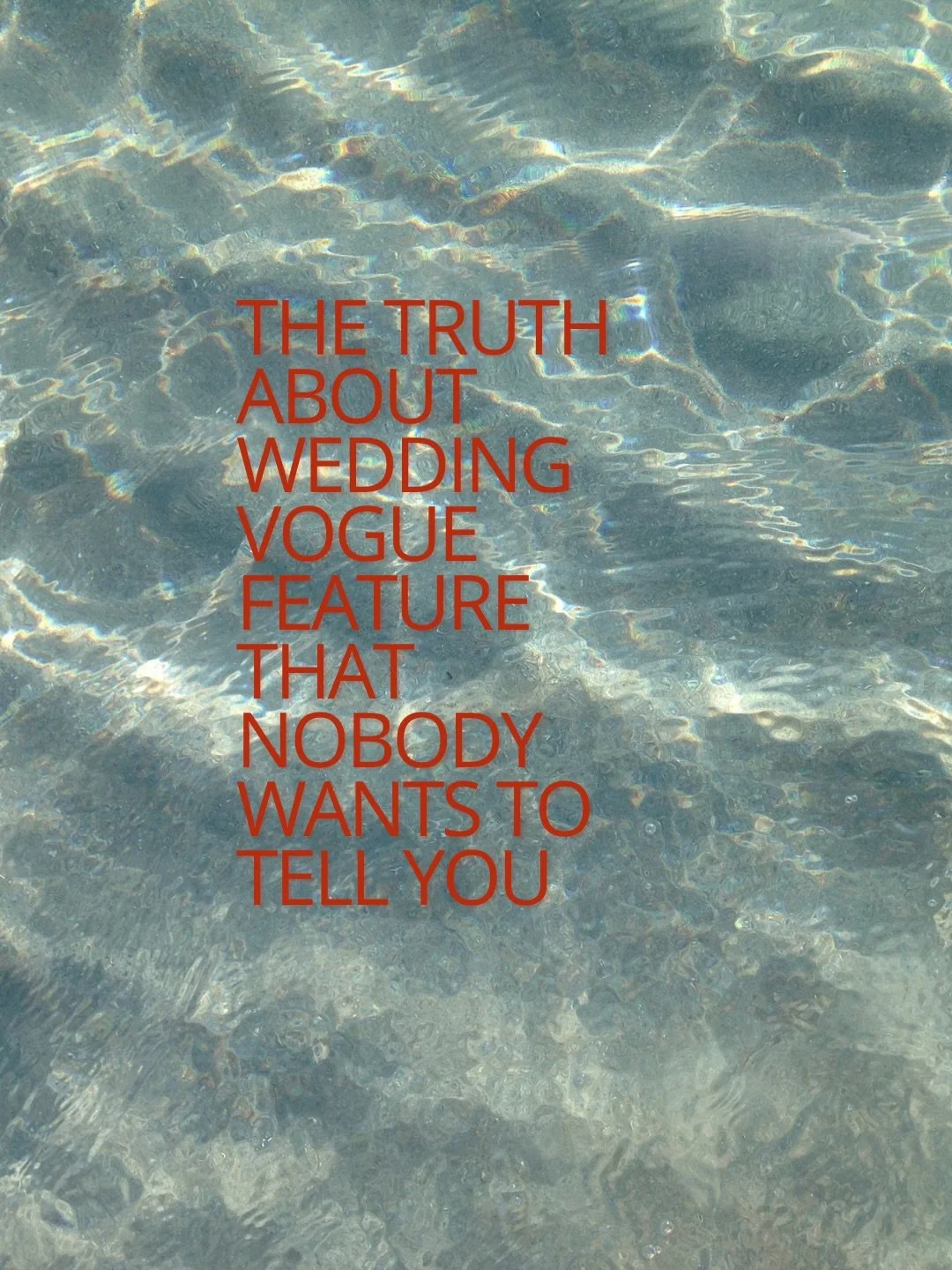 The truth about wedding Vogue feature that nobody wants to tell you. 
We&rsquo;ve recently had many brides ask whether their wedding could be published in Vogue, and the honest answer is &hellip;probably not.

Unless you&rsquo;re a public figure, hav