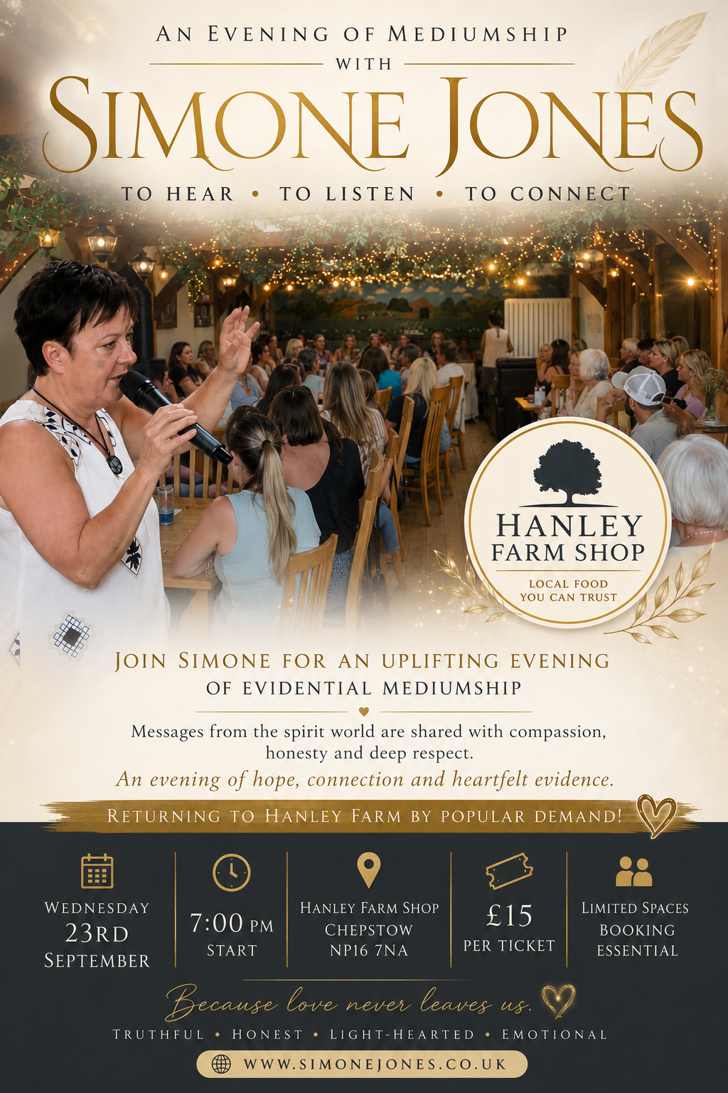 Evening of Mediumship | Hanley Farm Shop