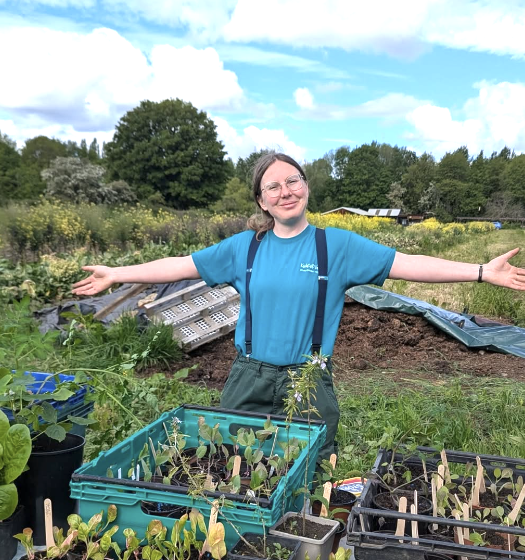 One of the growers at Kirkstall Valley Farm