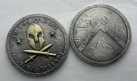 Challenge Coin Spartan Warrior Coin