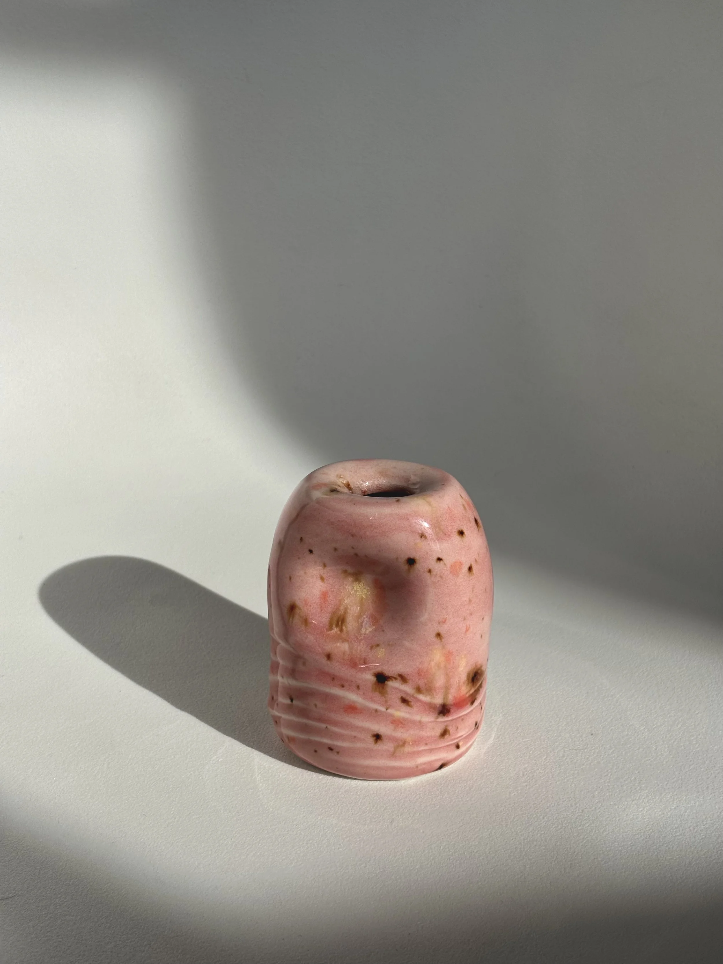 Pink Waves - Porcelain Mini Vase