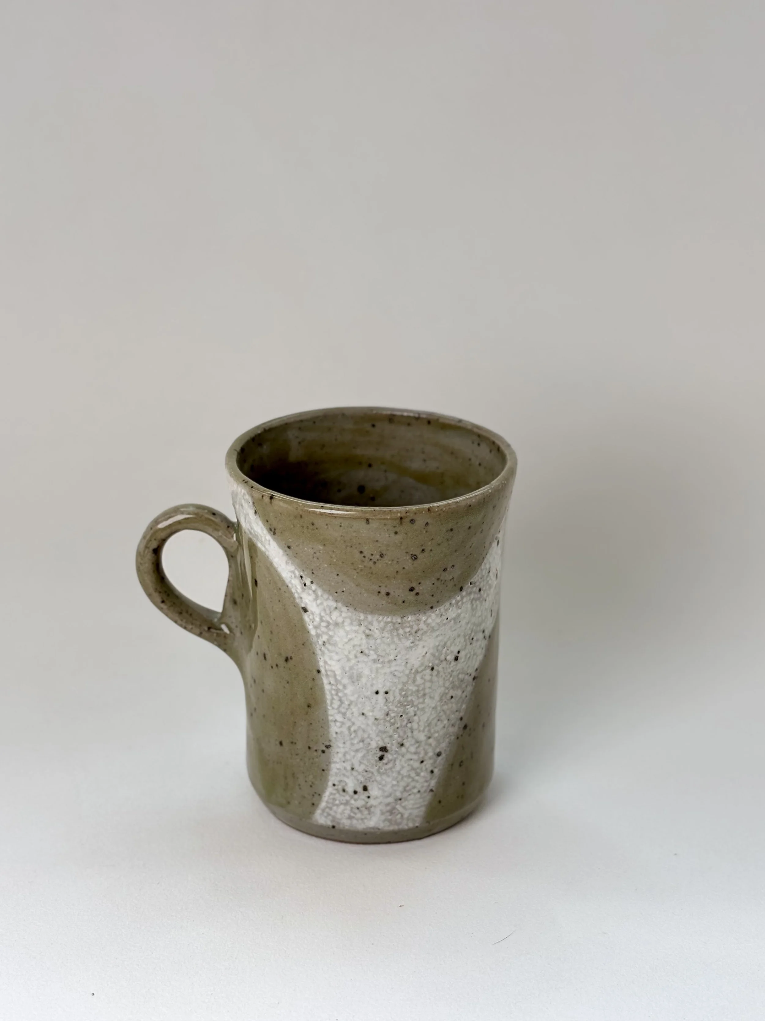 Green and White Mug