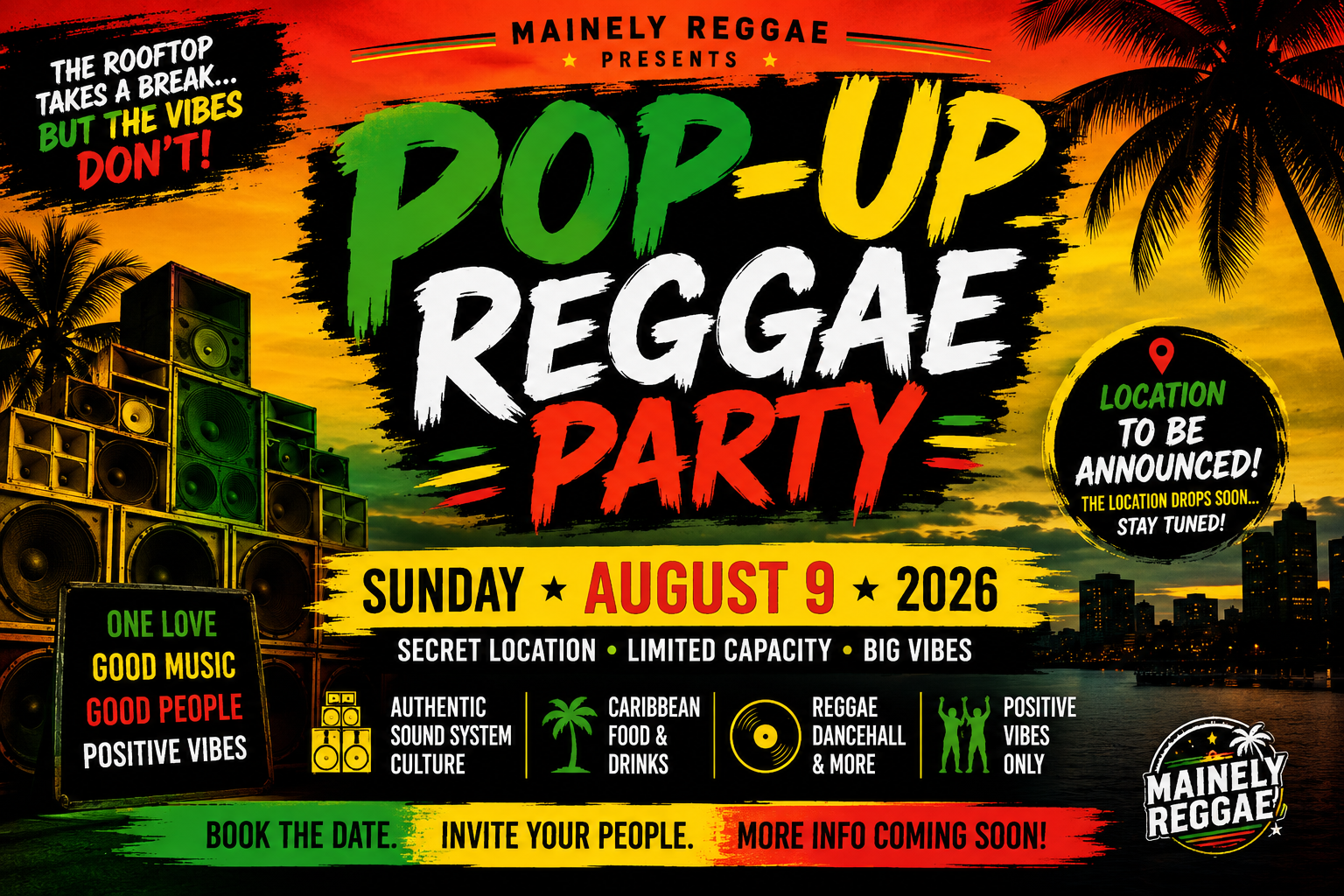 pop-up reggae Party