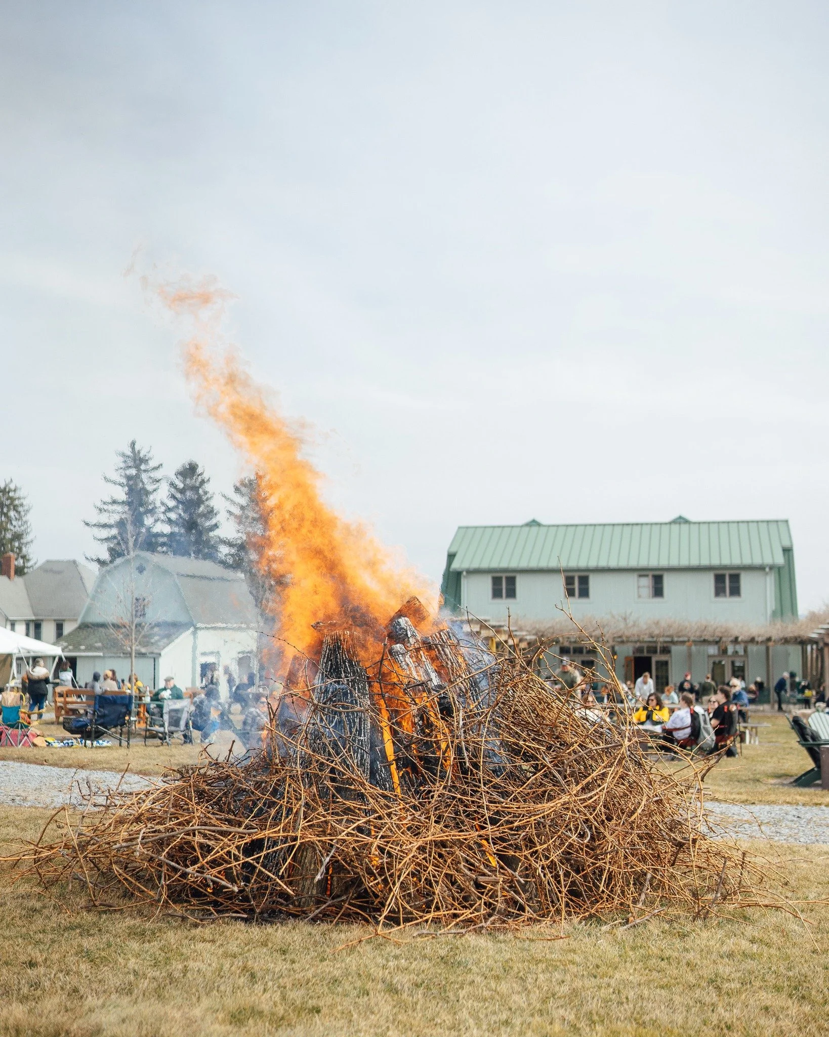 autumn brush burning event fire