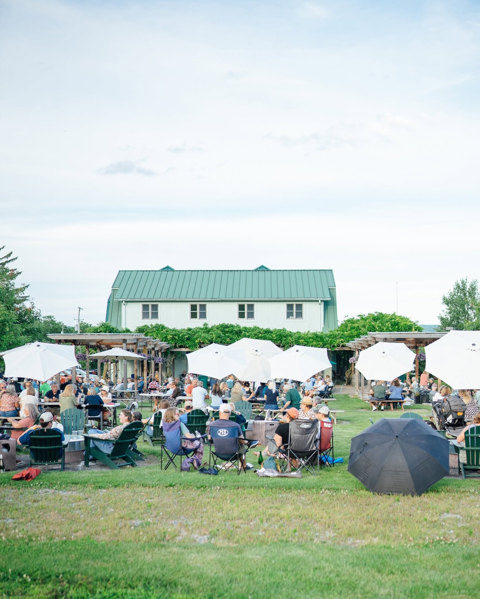 Finger Lakes Winery with Guests Enjoying live Music