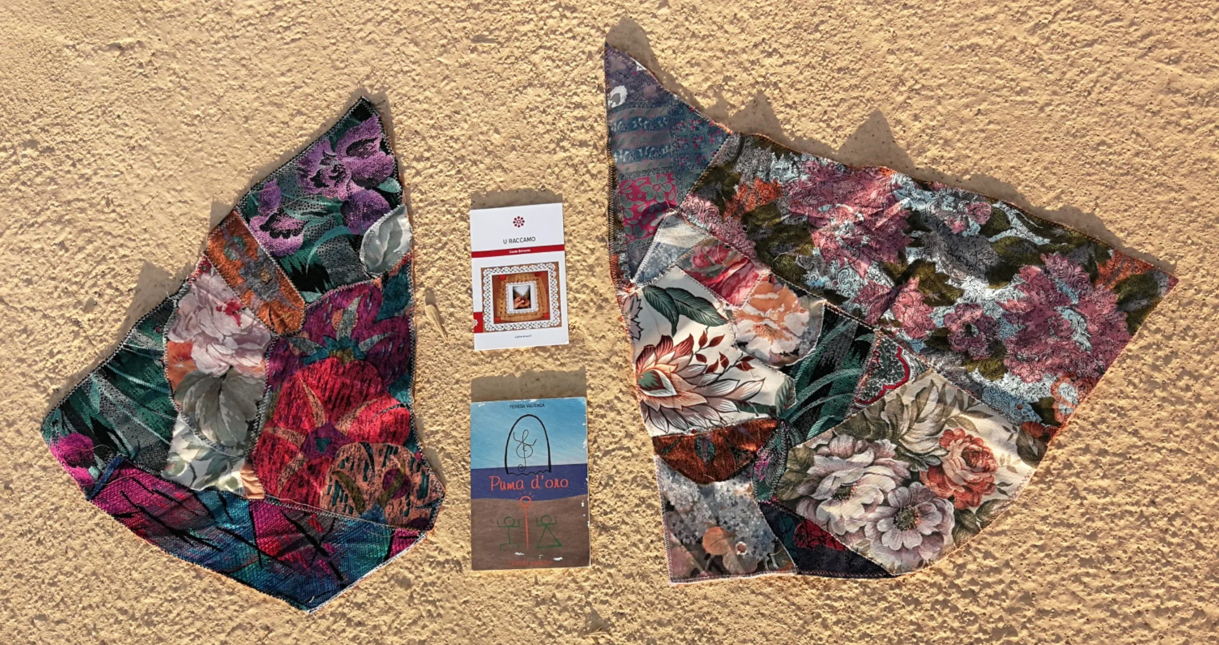 Fiabe "Puma d'oro" e "U raccamo" fra vele patchwork.
